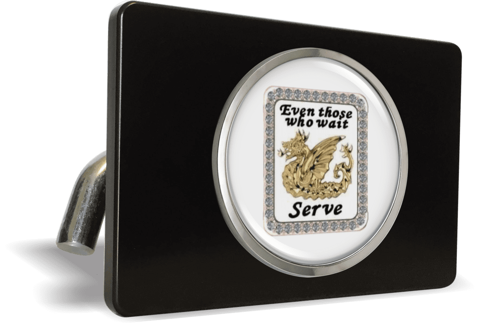 Even Those Who Wait - Custom trailer hitch cover